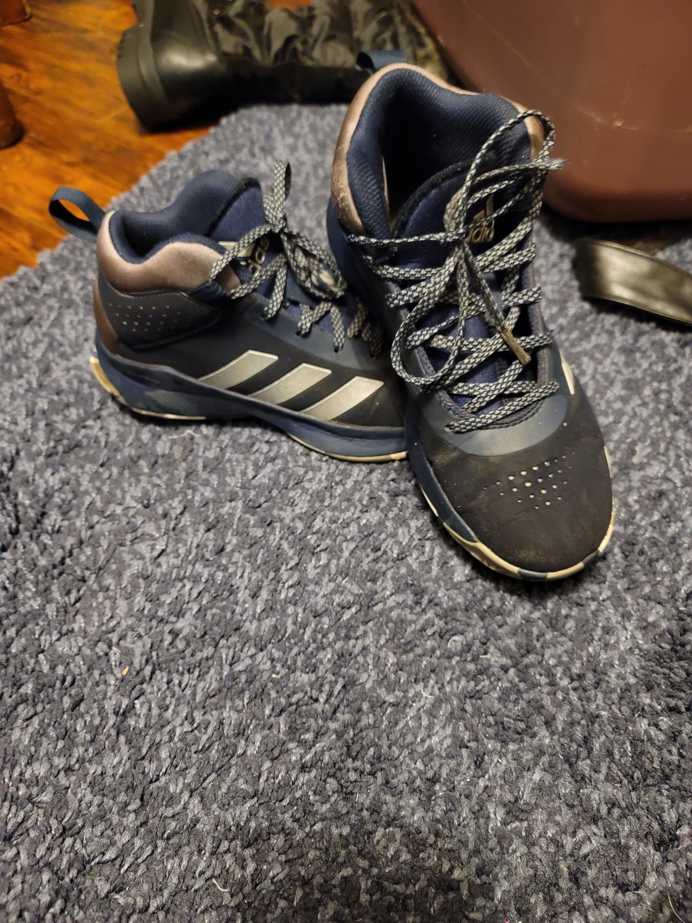 Adidas Kids' Navy High-Top Athletic Shoes